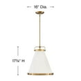 thumbnail image 2 of 1 Light Large Pendant in Traditional-Transitional Style 16 inches Wide By 17.75 inches High-Lacquered Brass Finish Bailey Street Home 81-Bel-3088070, 2 of 10