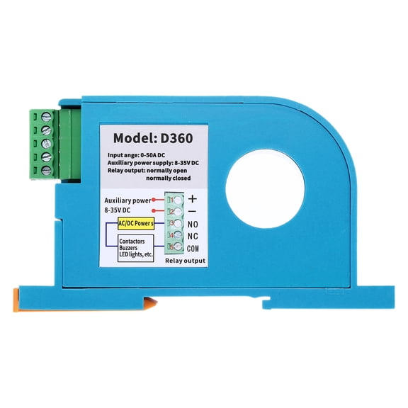Uxcell Miniature Current Switch 8-35V 0-50A DC Current Sensing Switch Monitoring Relay Normally Open/Close