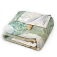 thumbnail image 2 of Kll Fleece Blanket Plush Throw Blanket Starfish And Seashell On The Summer Beach,Soft Fuzzy Cozy Flannel Blanket For Couch Sofa Bed.(80"X60"), 2 of 9