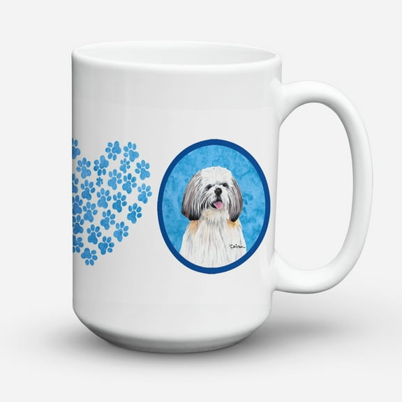 Carolines Treasures SC9128BU-CM15 Blue Shih Tzu Coffee Mug 15 oz 15 ounce multicolor