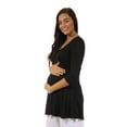 thumbnail image 3 of Women's 3/4 Maternity Sleeve V-neck Tunic, 3 of 8