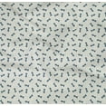 thumbnail image 4 of oneOone Tissu Popeline Sergé Coton Bio Imprimé Poisson Squelette Océan au Mètre 42 Pouces de Large, 4 of 4