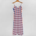 thumbnail image 5 of White Red Blue Tartan Plaid Sleeveless Dress Dresses Women Summer Women's Summer Clothing, 5 of 9