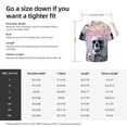 thumbnail image 5 of Pofeuu Mist Sunflower Skull Print Mens Casual Short Sleeve Shirts Beach Summer Spread Collar Pocket Tops Men's Casual Short-sleeved Shirt-X-Large, 5 of 5