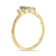 thumbnail image 2 of SZUL Women's 1/2 Carat TW Pear Shape Green Amethyst and Diamond Ring in 10K Yellow Gold, 2 of 6