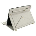 thumbnail image 3 of Handbag Case for iPad 9th/8th/7th Gen/Pro 10.5", Flip Folio Stand Crossbody Wallet Case with S Pen Holder & Card Slots Pocket, Hand Strap & Shoulder Strap Protective Cover,Beige, 3 of 10