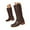 Coffee, variant on UngA Woman's Boots Dress Boots Biker Motorcycle Riding Mid-Calf Boots for Women Black,Size 7