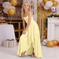 thumbnail image 7 of Gunia Girls Formal Dress Ruffle Dress Asymmetrical Layered Party Gown Wedding Birthday Celebration Sundress Yellow Dress For Girls 6-14 Years, 7 of 7