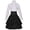 Black, variant on Elegant Gown Shirt Dress for Ruffled Gothic Long Sleeve Cosplay Ensemble