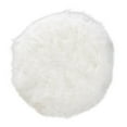 thumbnail image 3 of Baxton Studio Celia Ottoman en Fausse Fourrure Argentée Blanche, 3 of 7