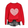 thumbnail image 4 of NuoCaiYun Sweatshirt for Women Love Heart Print Casual Long Sleeve Shirts Valentine Pullover Blouse Tops, 4 of 6