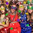 thumbnail image 5 of Mardi Gras Beads Necklaces Mask Coins Party Favors Set, 124pcs Mardi Gras Accessories Decorations Bulk for Kids Women Men Parades Carnival Games Toy Masquerade Party Decor Supplies, 5 of 6