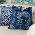 thumbnail image 3 of Horton Indigo Animal Print Polyester 20 in. x 20 in. Throw Pillow (Set of 2), 3 of 5