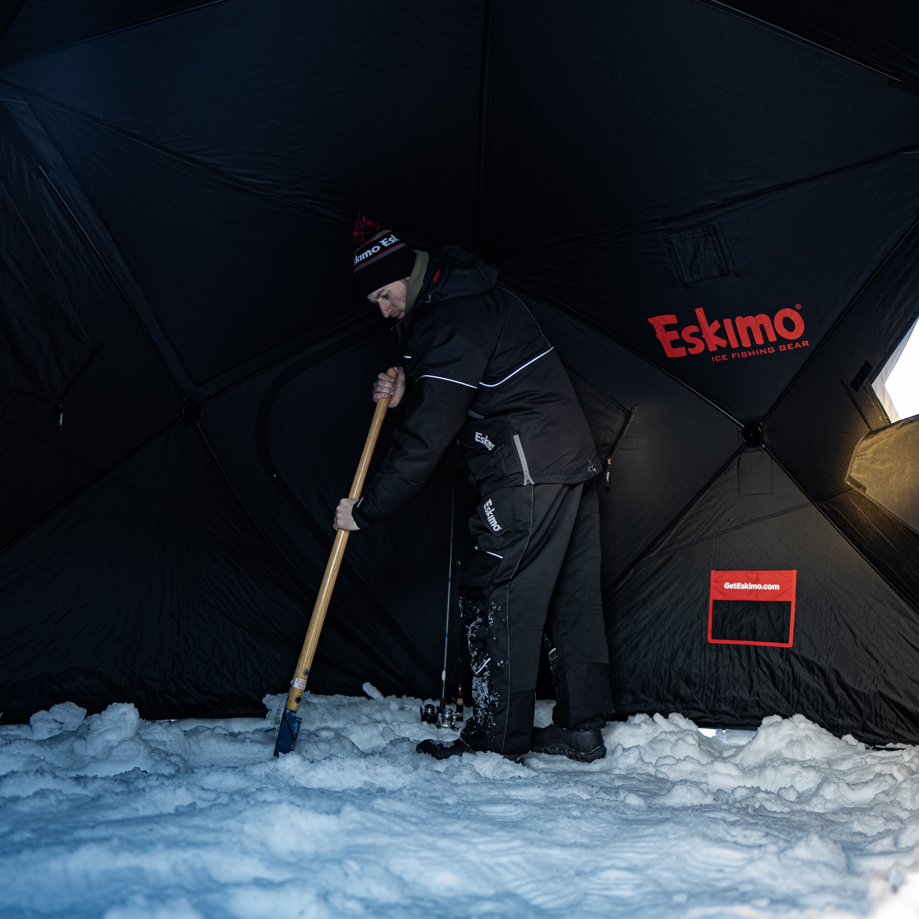 Eskimo Outbreak™ 450XD Blackout, Pop-Up Portable Shelter, Insulated, Black,  4-5 Person, 40450B 