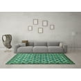 thumbnail image 3 of Ahgly Company Indoor Rectangle Abstract Turquoise Blue Modern Area Rugs, 5' x 8', 3 of 4