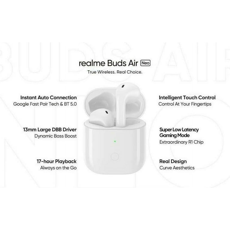 Realme Buds Air Neo Wireless Bluetooth Headset w/ Smart Touch Control RMA205
