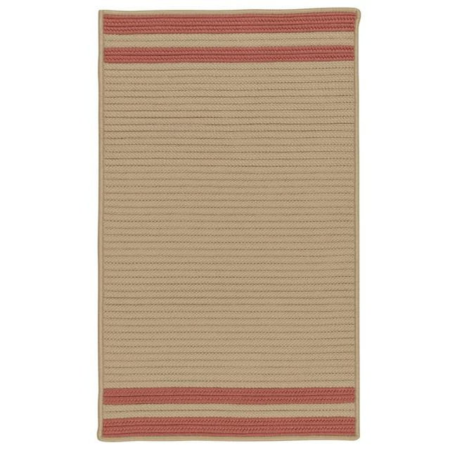 Colonial Mills Rug DE35R096X120S Denali End Stripe Braided Area Rug Brick Red - 8 x 10 ft.
