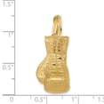 thumbnail image 2 of 14k Yellow Gold 3D Hollow Polished 3Dimensional Boxing Glove Charm Pendant, 2 of 2