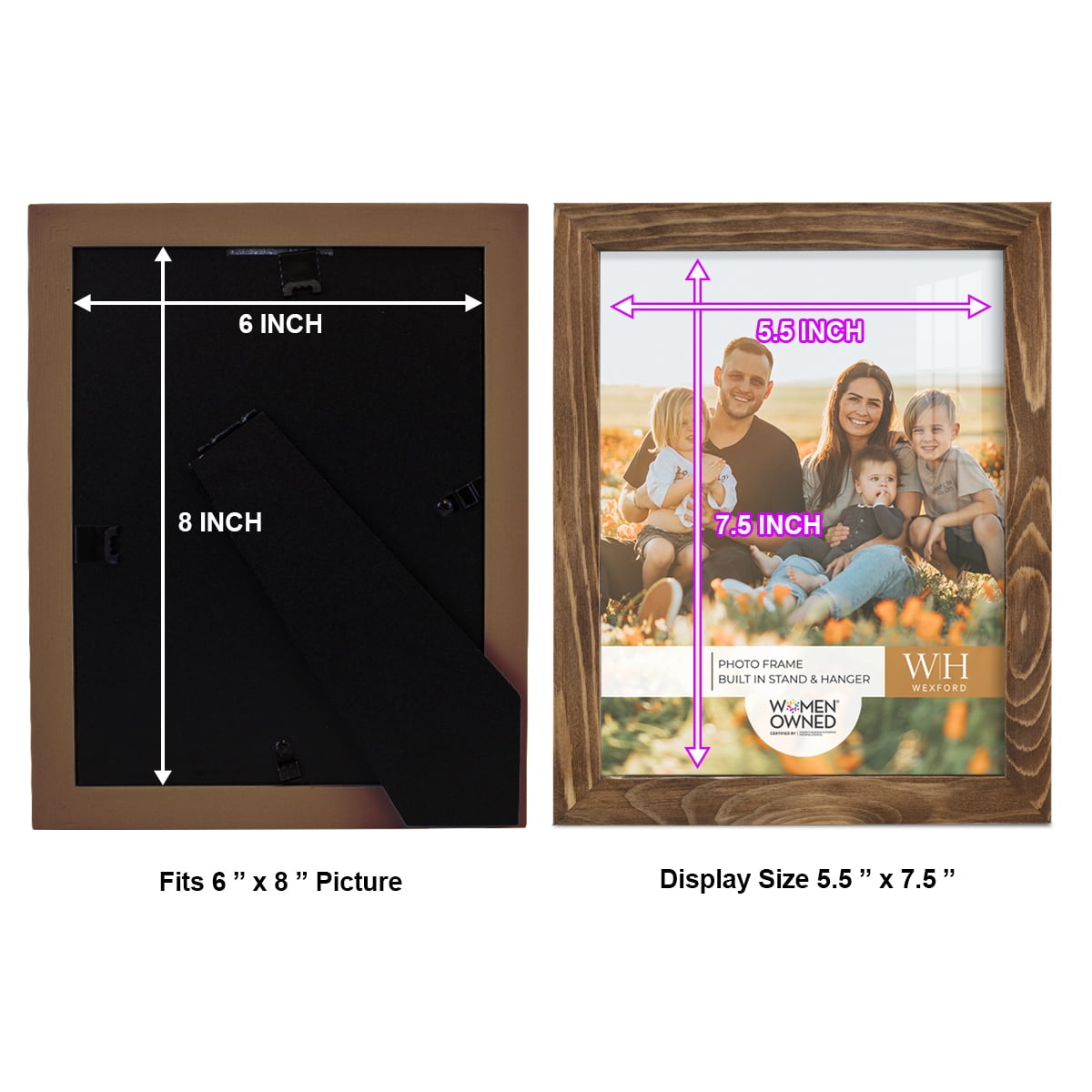 Woodgrain 8 in. x 10 in. Walnut Picture Frame