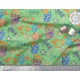thumbnail image 3 of Soimoi Polyester Crepe Fabric Coral,Fish & Sea Turtle Ocean Print Fabric by The Yard 52 Inch Wide, 3 of 3
