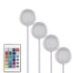 thumbnail image 3 of Kit de luces LED RGB para debajo del gabinete de forma redonda delgada de 4 piezas yeacher  Luz del gabinete, 3 of 7