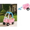 Little Tikes Princess Cozy Coupe and Trailer - Value Bundle