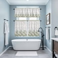 thumbnail image 3 of Sage Green Shell Kitchen Curtains Sets for Windows 24 Inch Length, Coastal Nautical Seahorse Conch Coral Rod Pocket Window Treatments Tier Curtains and Valances Set for Bedroom/Bathroom, 3 of 8