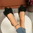 thumbnail image 4 of Fashion Casual Flats Shoes for Women with Bow Detail, Suede Material, Pointed Toe, Low Heel, I for Outdoor and Indoor Wear, 4 of 9