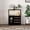 Black, variant on 3-Tier Wine Bar Cabinet Wine Rack, Wine Cabinet with Storage, Coffee Bar Cabinet with Glass Holder & Mesh Door, Home Bar Cabinet for Living Room, Storage Liquor Cabinet, Brown