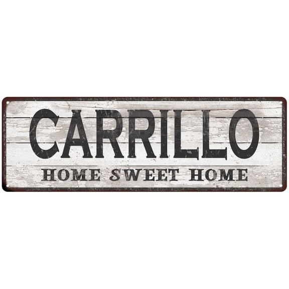 CARRILLO Home Sweet Home Country Look Gift 6x18 Metal Sig 206180045877