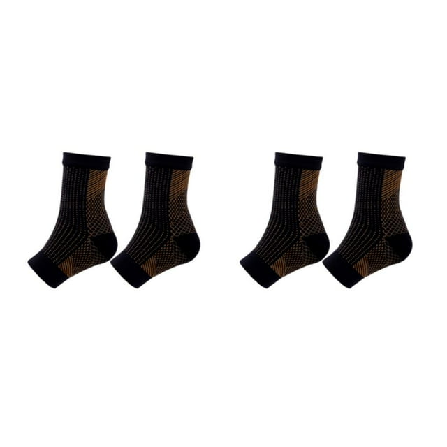 Decodeary 2a Of Compression Socks For Ankles Brace Wide Application And Comfortable Black copper fibre L/XL 2Set