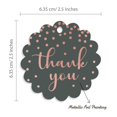 thumbnail image 6 of Inkdotpot Rose Gold Foil Paper Hang Tags Thank You Bridal Shower Favor Tags 50 Piece, 6 of 7