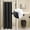 Black, variant on CAILDANL 3 in 1 Waterproof Waffle Weave Shower Curtain and Clear Liner Set with 12 Stainless Steel Hooks Double Sided for Bathroom 72 Inches Heavy Duty Polyester Fabric Shower Curtains 72x72