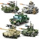 thumbnail image 1 of Bloques de construcción ensamblados con partículas pequeñas, vehículo blindado militar, tanque, traje de juguete para niño, 1 of 2