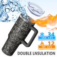 thumbnail image 2 of 1pc Dental 40oz Tumbler with Straw & Handle - Insulated Stainless Steel Cup | Holiday Gift for Man Women (Christmas, Valentine's, Birthday), 2 of 5