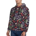 thumbnail image 3 of Lsque Snakes And Snake Fruit Pattern Casual Men's Hoodie,Hooded Sweatshirt with Kangaroo Pocket,Pullover Hoodie-Small, 3 of 7