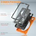 thumbnail image 4 of XYX Case for iPad Air 11 (2025)/iPad Air 11 (2024)/iPad Pro 11 inch (2022/2021/2020/2018) with 360 Degree Rotating, Hand Strap, Shoulder Strap, Orange, 4 of 7