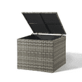 thumbnail image 2 of PARKWELL Outdoor Storage Box with Lid,All-Weather Waterproof Wicker Storage Cabinet for Patio Furniture, Pool Accessories, Garden Tools, Gray, 2 of 9