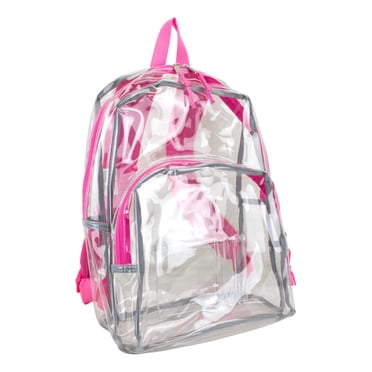 Eastsport Clear Two-Compartment Backpack with Adjustable Straps for School and Events