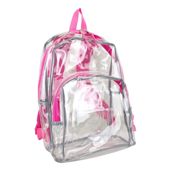 Eastsport Clear Two-Compartment Backpack with Adjustable Straps for School and Events
