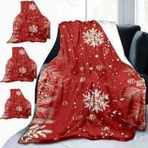 Xuniizn Christmas Blanket for Couch, Soft Christmas Throw Blanket, Warm Thicken Flannel Sherpa Blanket Microfiber Machine Washable for Bedroom, Fleece Blanket, Christmas Decorations for Home