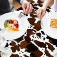 thumbnail image 3 of Cow Print Tablecloth 60 x 102 Inch Brown Black Table Cover Rectangle Table Cloth for Home Farmhouse Picnic Dining Table Decor, 3 of 6