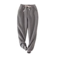 thumbnail image 1 of Qarigey Manténgase elegante y cálido, pantalones deportivos de felpa gruesos de invierno, pantalones casuales cálidos de invierno, Prendas para la parte inferior del cuerpo gris oscuro XL, 1 of 6