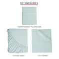thumbnail image 3 of Lux Decor Collection Twin XL Bed Sheets - Brushed Microfiber 3 Piece Bed Sheets Set Upto 16 Inches Deep Pocket, Spa Blue, 3 of 8