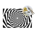 thumbnail image 4 of ZNDUO Placemats, 4 PCS Heat Resistant Stain Resistant Woven PVC Insulation Placemats, Durable Washable Elegant Table Mats for Dining-Abstract Spiral, 18"x12", 4 of 6