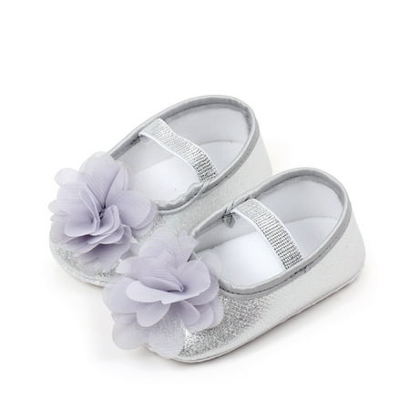 Mildsown Baby Girls Mary Jane Flats Flower Infant Dress Shoes Party Shoes