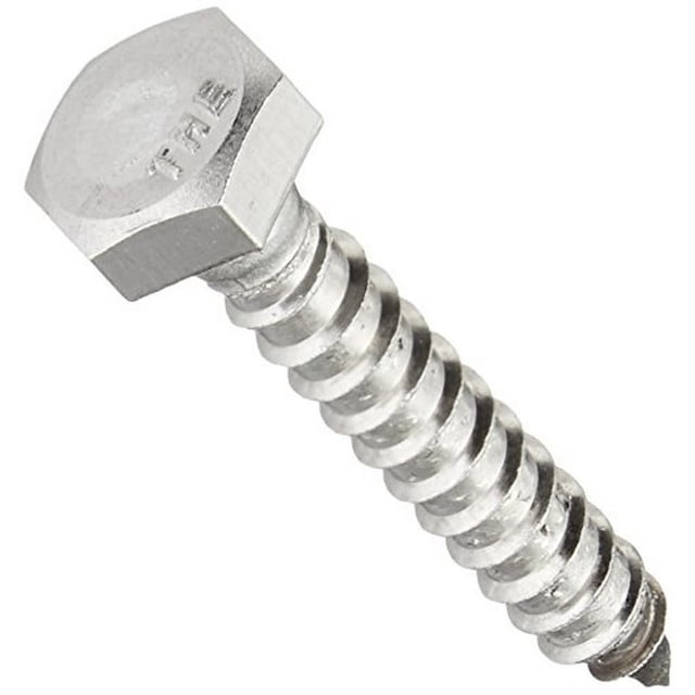 Tornillos hexagonales Hillman de acero inoxidable de 6 mm x 38 mm, 50 unidades