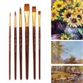 thumbnail image 2 of 7 Piezas de Pinceles de Pintura para Artistas Y Conjunto de de Bandeja, Pintura Acrílica para Gloria Cepillo de pintura de nailon de madera, 2 of 9