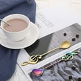 thumbnail image 3 of Music Note Spoons  Stainless Steel Creative Musical Notation Shaped Coffee Spoons Kitchen Utensil Spoon Set for Tea Dessert Drink Mixing Milkshake Stirring Spoon Silver, 3 of 11