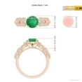 thumbnail image 5 of ANGARA Natural Aeon 1.2 ct Emerald Solitaire Engagement Ring with Milgrain in 14K Rose Gold for Women (Size-7mm) | May Birthstone, Anniversary, Jewelry Gift for Women | Natural Emerald Ring, 5 of 9